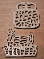 gietijzer/pannen/onderzetters/keuken/decoratie/verzamelen, Ophalen of Verzenden