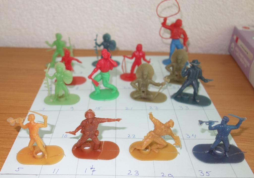 Plastic Indianen/cowboys/soldaten jaren 60/70, Ophalen of Verzenden, Gebruikt