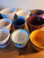 Vintage Bloempotten Ribbel W. Germany oude potten bloempot, Rond, Binnen, Ophalen of Verzenden, Zo goed als nieuw