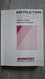 Advantest instructies manual spectrum analyzer TR4132 ..42, Ophalen of Verzenden