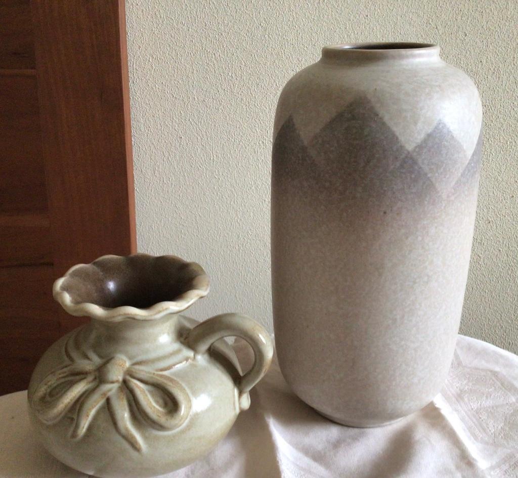 West Germany Keramik, 2 vazen, verschillend, Gebruikt, Overige kleuren, Aardewerk of Porselein, Ophalen of Verzenden