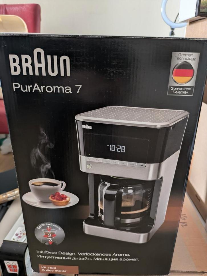 Braun PurAroma 7 KF 7120 Koffiezetapparaat, Witgoed en Apparatuur, Koffiezetapparaten, Nieuw, Gemalen koffie, Koffiemachine, 10 kopjes of meer