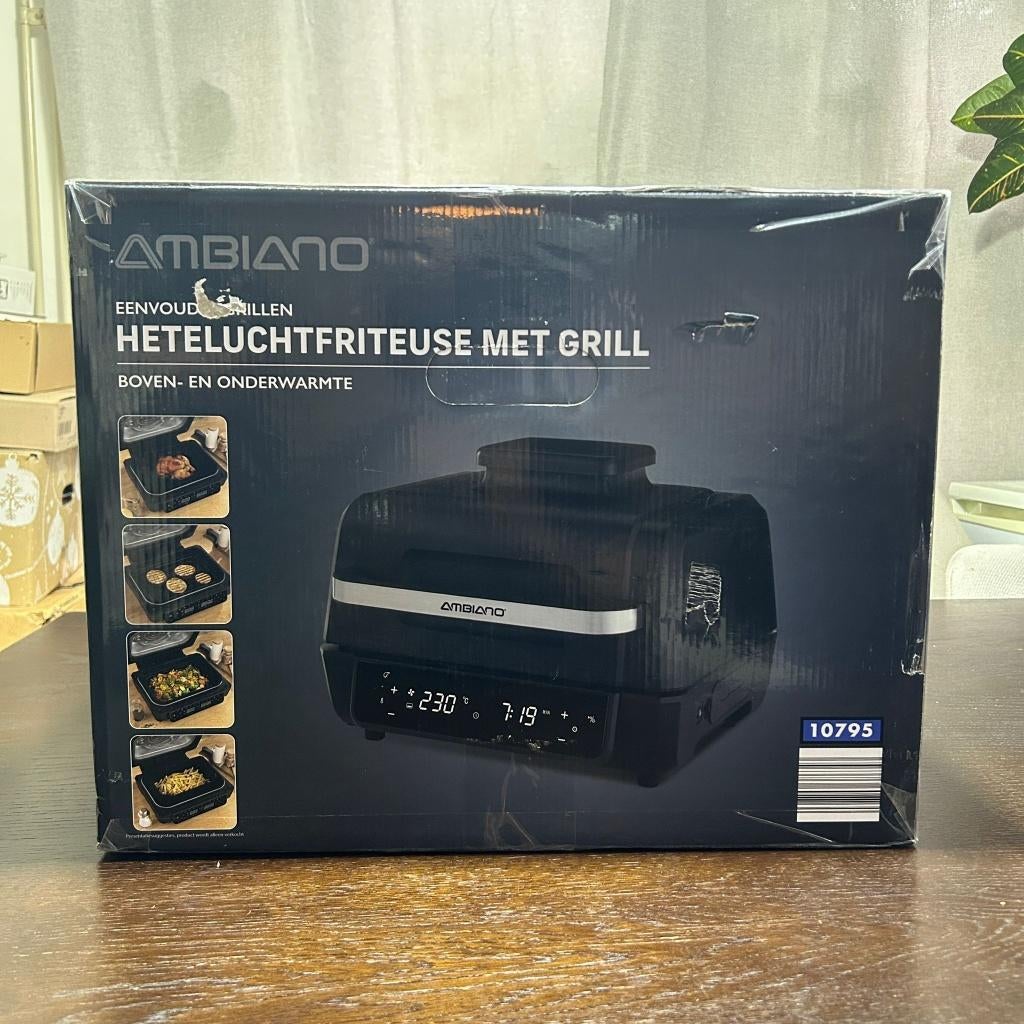 Airfryer + Grill 2-in-1 Nieuw | Krachtig 230C, Ophalen of Verzenden, Nieuw, Airfryer, 1500 gram of meer
