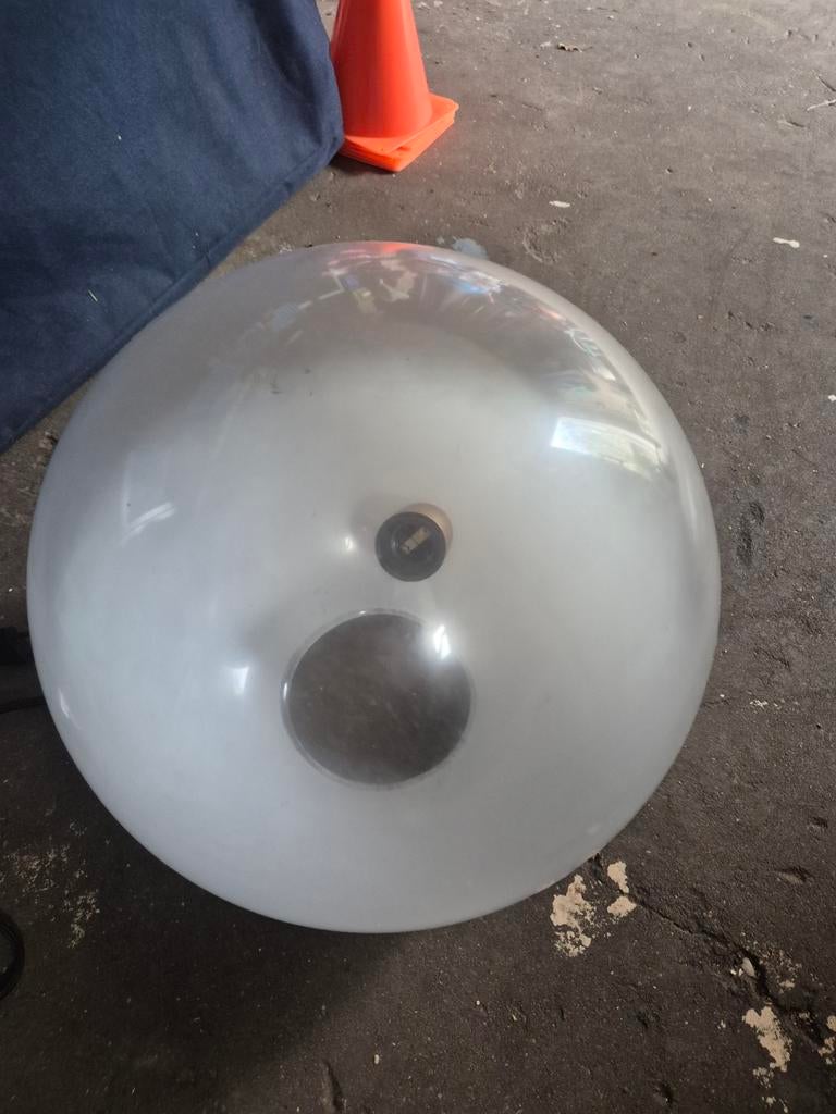 Bollamp tafellamp, Huis en Inrichting, Lampen | Tafellampen, Ophalen, Zo goed als nieuw, Glas, Minder dan 50 cm