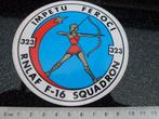 sticker squadron 323 rnlaf f-16 impetu feroci boogschutter, Verzenden, Zo goed als nieuw, Bedrijf of Vereniging