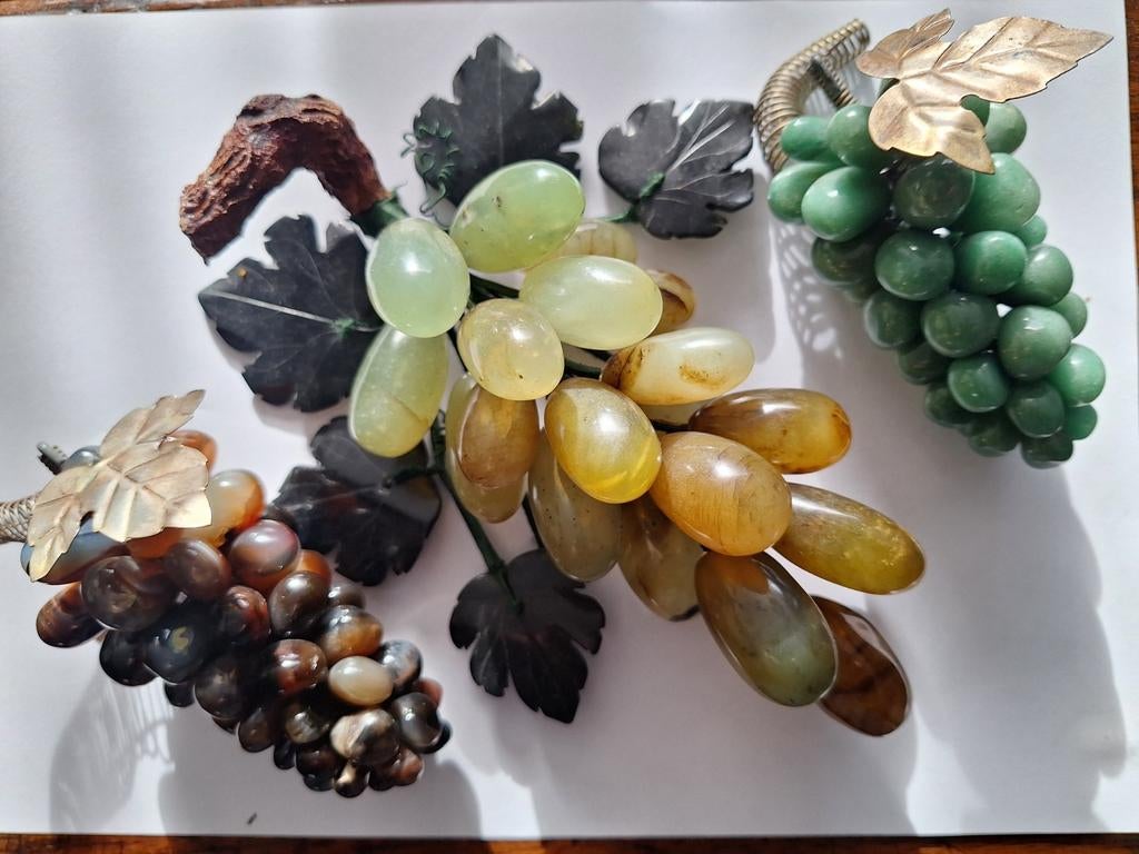 3 druiventrossen van half edelstenen, Ophalen of Verzenden