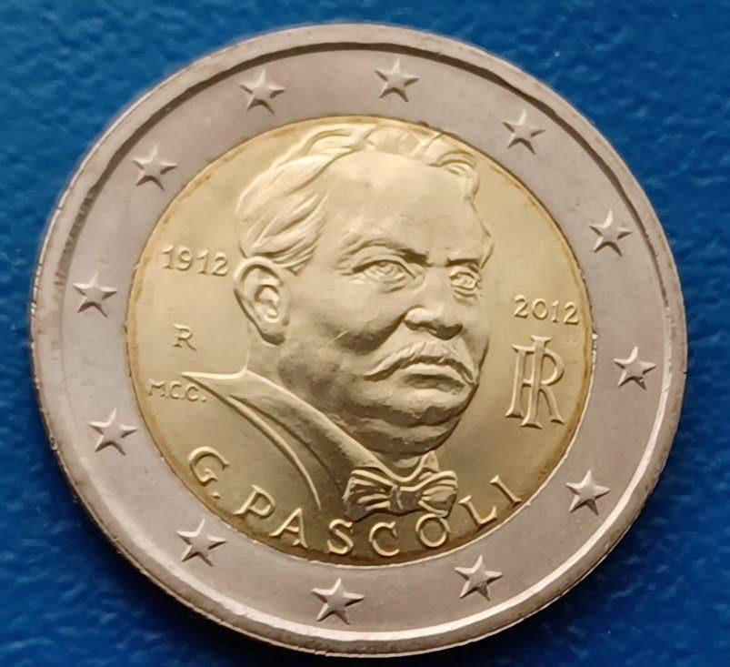Italië 2 Euro "Pascoli" 2012 - UNC, Postzegels en Munten, Munten | Europa | Euromunten, Verzenden, Italië, 2 euro, Losse munt
