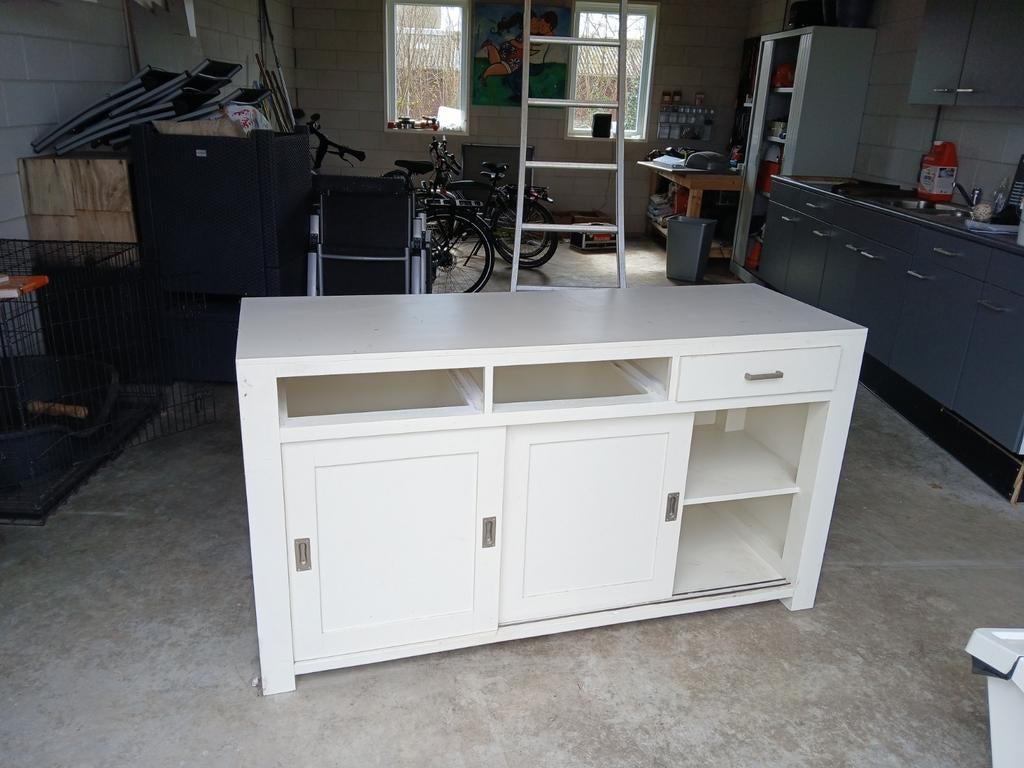 Wit dressoir met schuifdeuren, Huis en Inrichting, Ophalen, Gebruikt