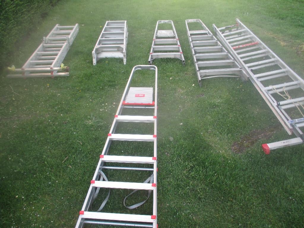 Div Trappen en Ladders Aluminium  VAN AF 59, Ophalen, Nieuw, Opvouwbaar of Inschuifbaar, 2 tot 4 meter