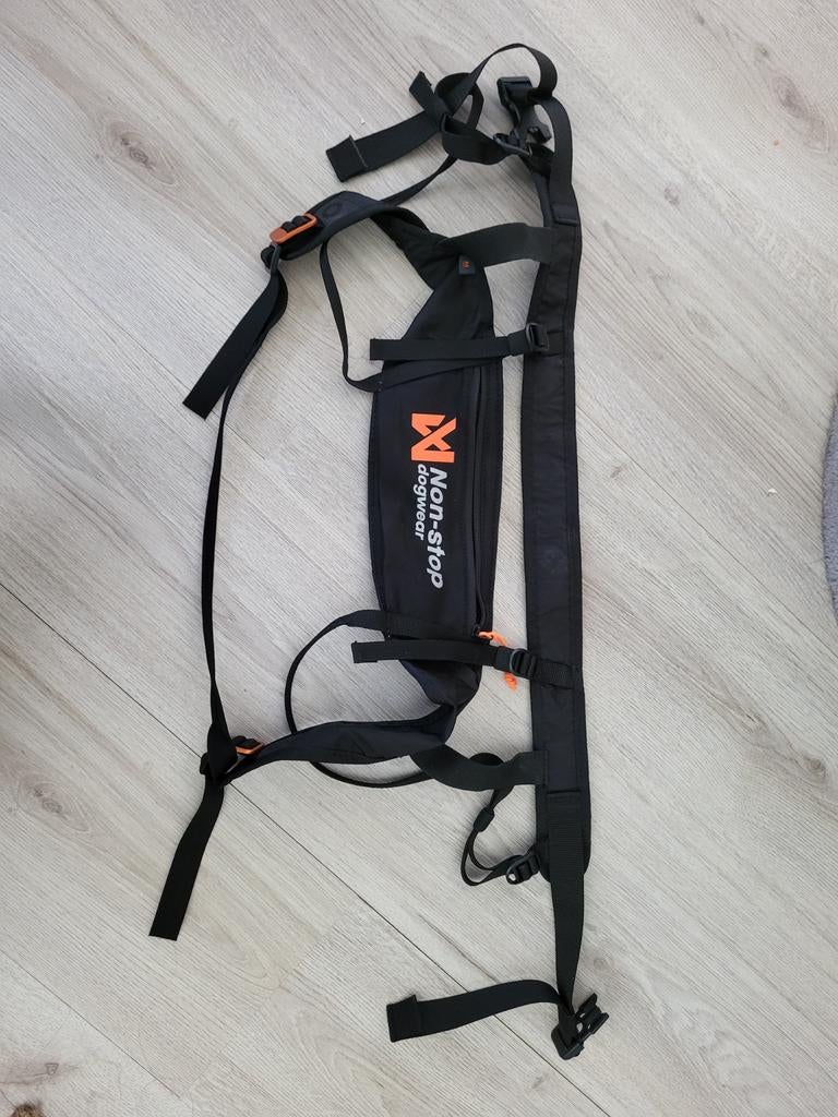 Canicross Non-stop dogwear harnas, riem en heupgordel, Dieren en Toebehoren, Ophalen of Verzenden, Zo goed als nieuw, Hondenriem