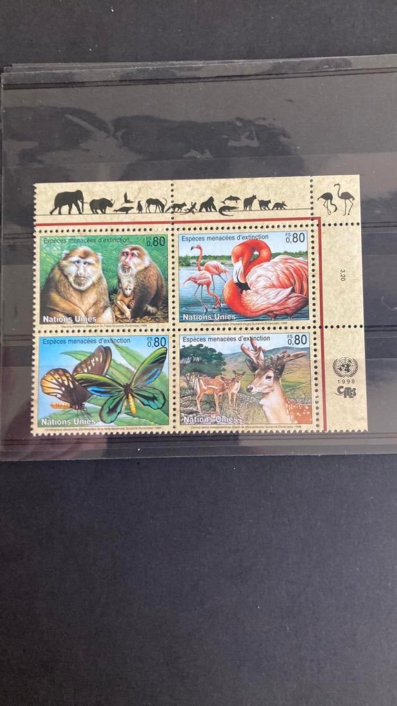 VN Genève 330/33 dieren post fris/1202, Ophalen of Verzenden, Dier of Natuur