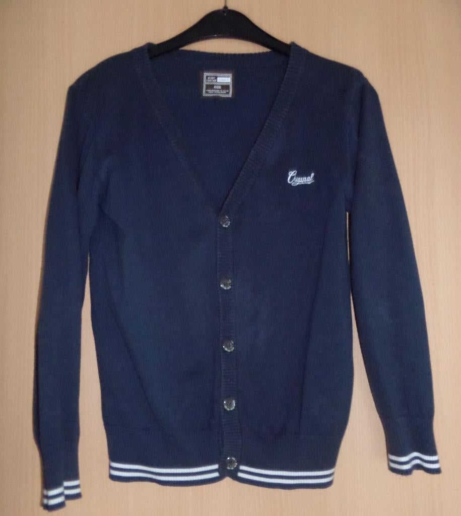 Donkerblauw katoenen vest maat 134/140 van Name It met pads, Kinderen en Baby's, Kinderkleding | Maat 134, Trui of Vest, Ophalen of Verzenden