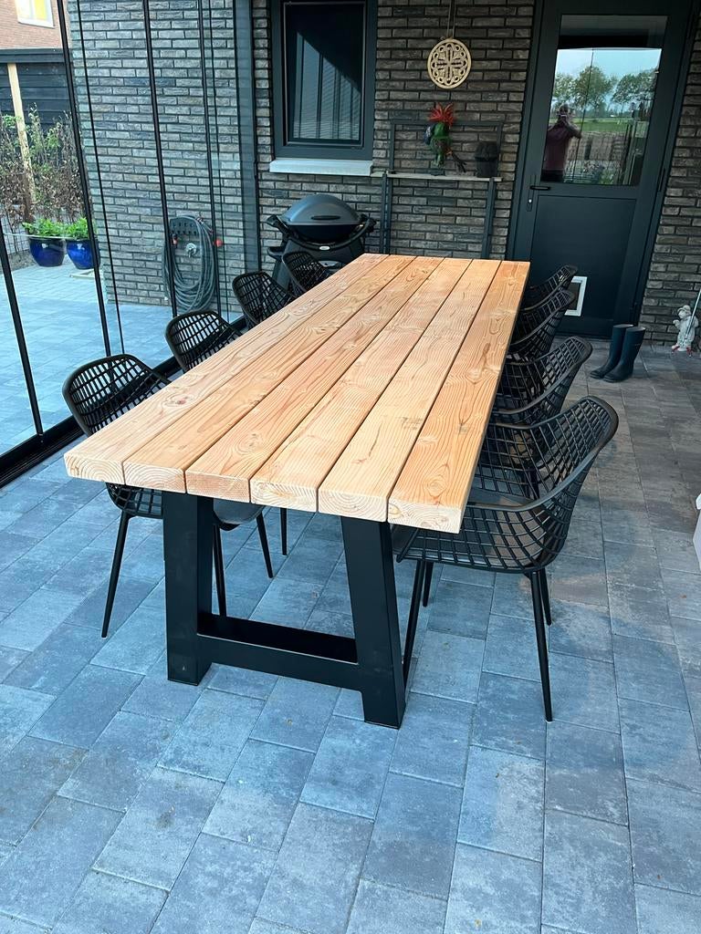 Douglas houten tuintafel op maat gemaakt - scherpe prijzen, Eettafel, Nieuw, Ophalen of Verzenden, Tuinset