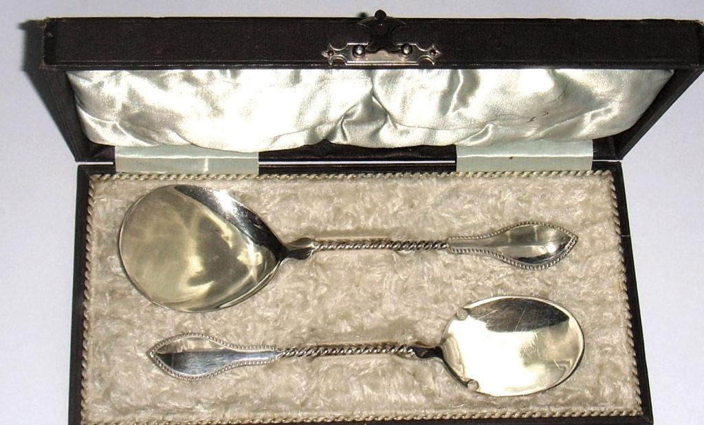Antiek zilveren tafel set in originele cassette 1910, Antiek en Kunst, Ophalen of Verzenden, Zilver