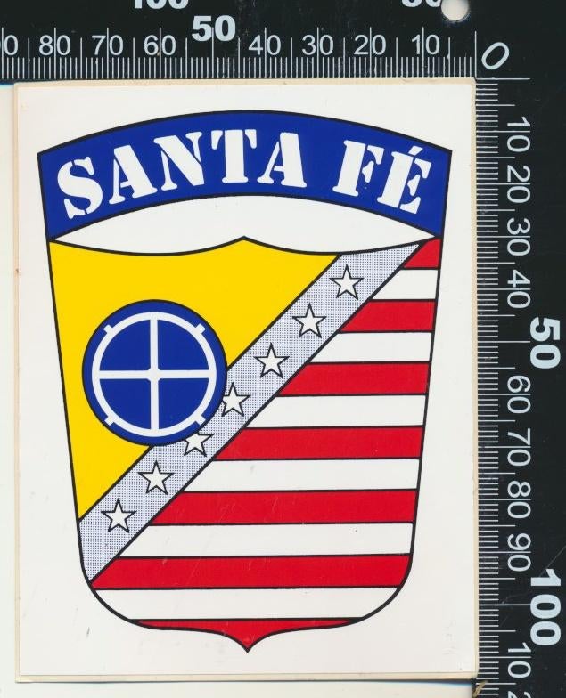Sticker: Santa Fe, Verzamelen, Stickers, Zo goed als nieuw, Bedrijf of Vereniging, Ophalen of Verzenden