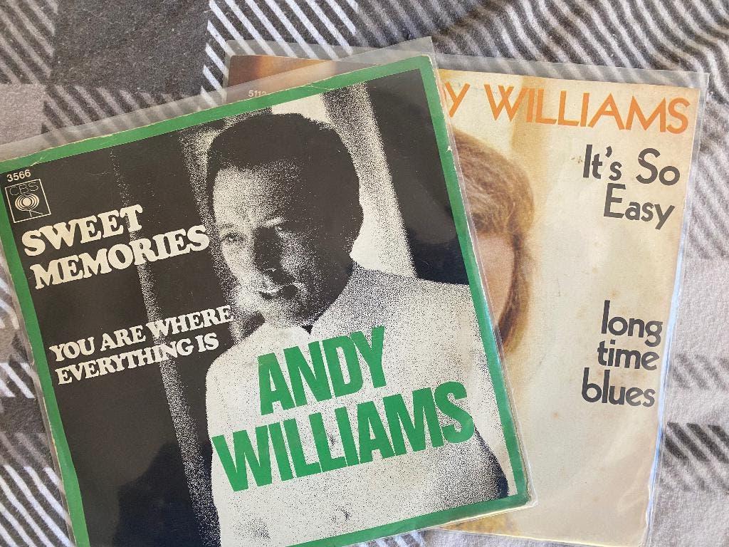 2 vinyl singles Andy Williams, Cd's en Dvd's, Gebruikt, 7 inch, Single, Pop