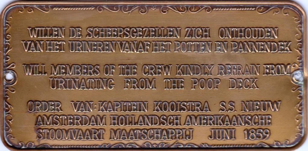 WILLEN DE SCHEEPSGEZELLEN ZICH ONTHOUDEN VAN HET URINEREN, Ophalen of Verzenden, Overige materialen