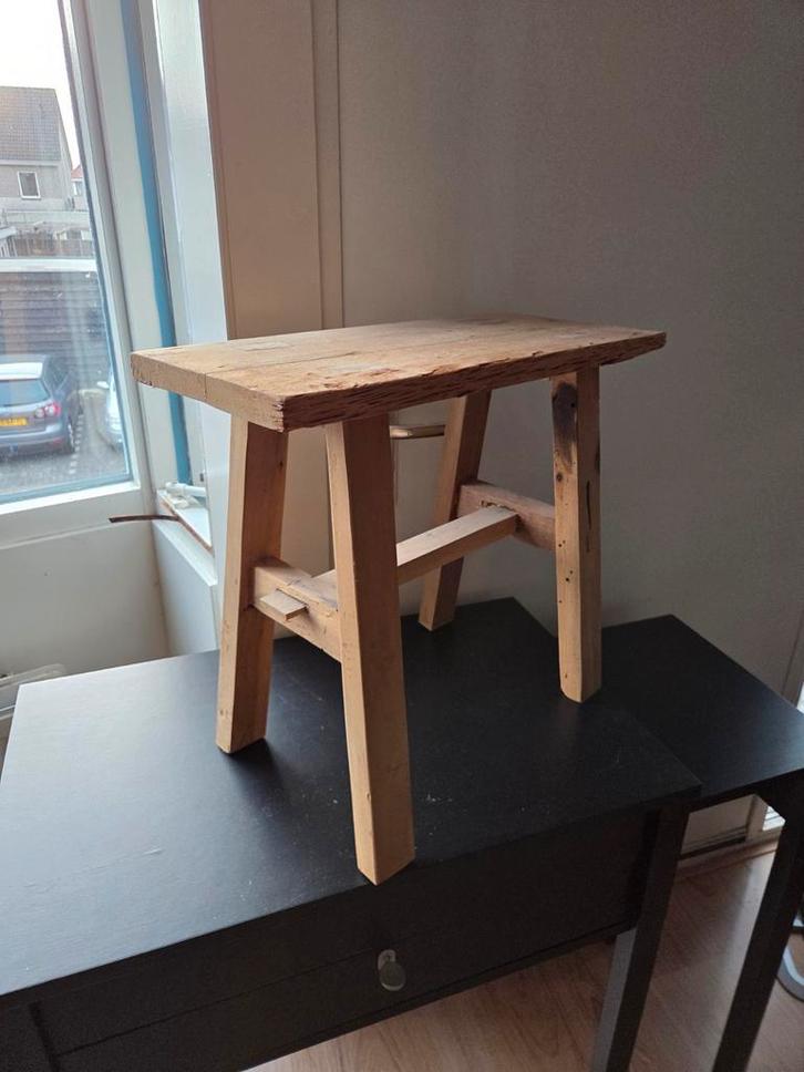 Houten bankje, plantentafel, krukje, Huis en Inrichting, Krukjes, Hout, Ophalen