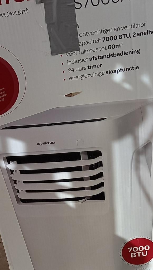 Mobiele airco wit, Ophalen, Mobiele airco, Minder dan 60 m³, 3 snelheden of meer