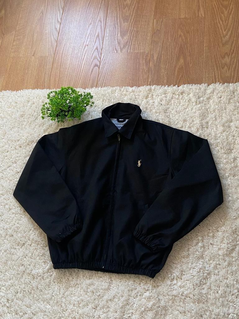 Ralph Lauren Harrington Jas Zwart met Beige Logo - Maat S, Zwart, Ralph Lauren, Nieuw, Ophalen of Verzenden