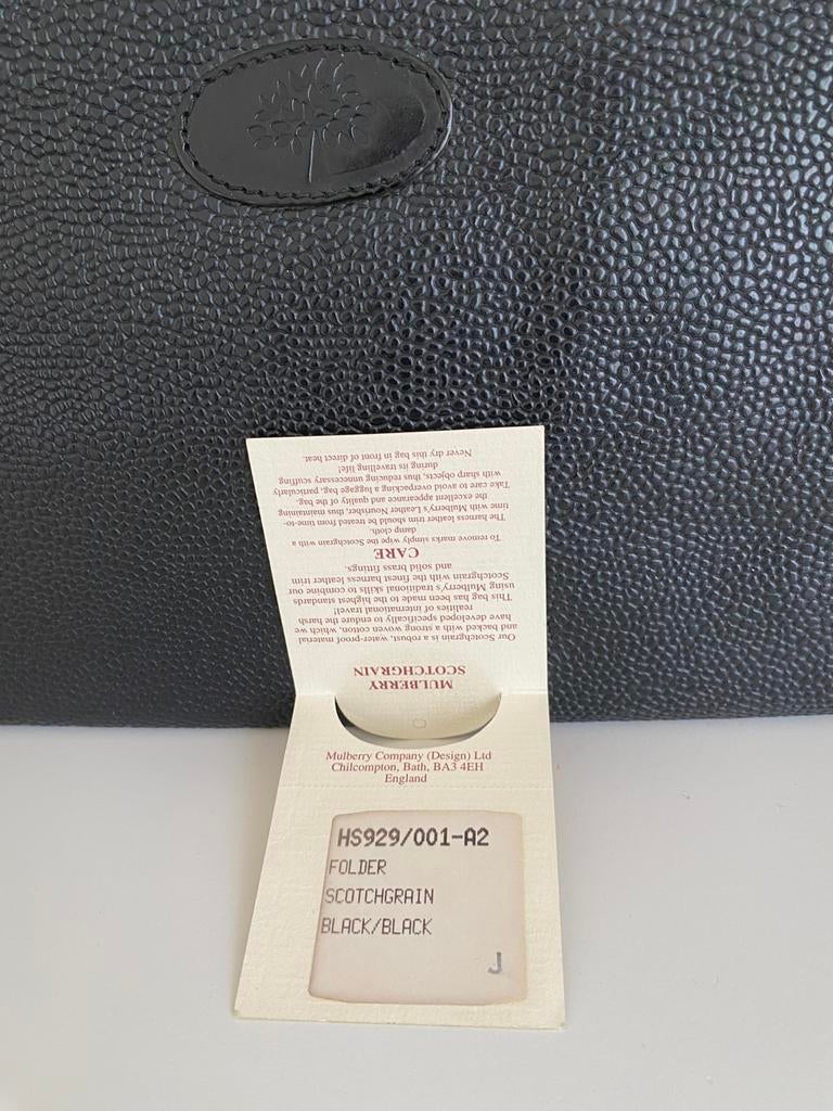 Mulberry heren clutch zwart nieuw 37x27 cm, Ophalen of Verzenden, Nieuw, Zwart