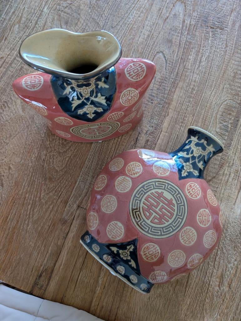 Set van 2 vazen Japanse stijl, Ophalen of Verzenden