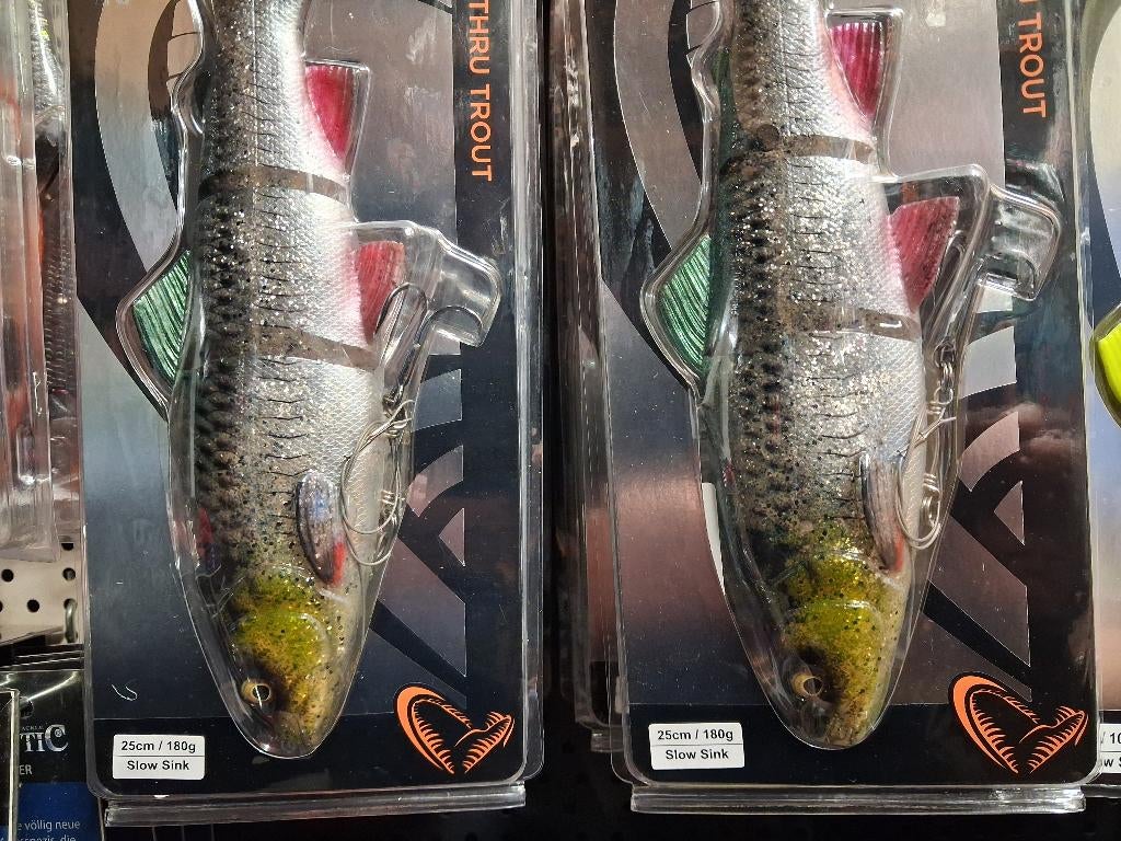 SG 4D Line Thru Trout 25cm/180g (Slow Sink) Green-Silver, Watersport en Boten, Hengelsport | Roofvissen, Tinstraat, Savage Gear