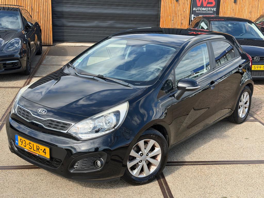 Kia Rio 1.4 CVVT Plus Pack Airco Elektrische ramen, Auto's, Kia, Voorwielaandrijving, Euro 5, Zwart, Origineel Nederlands