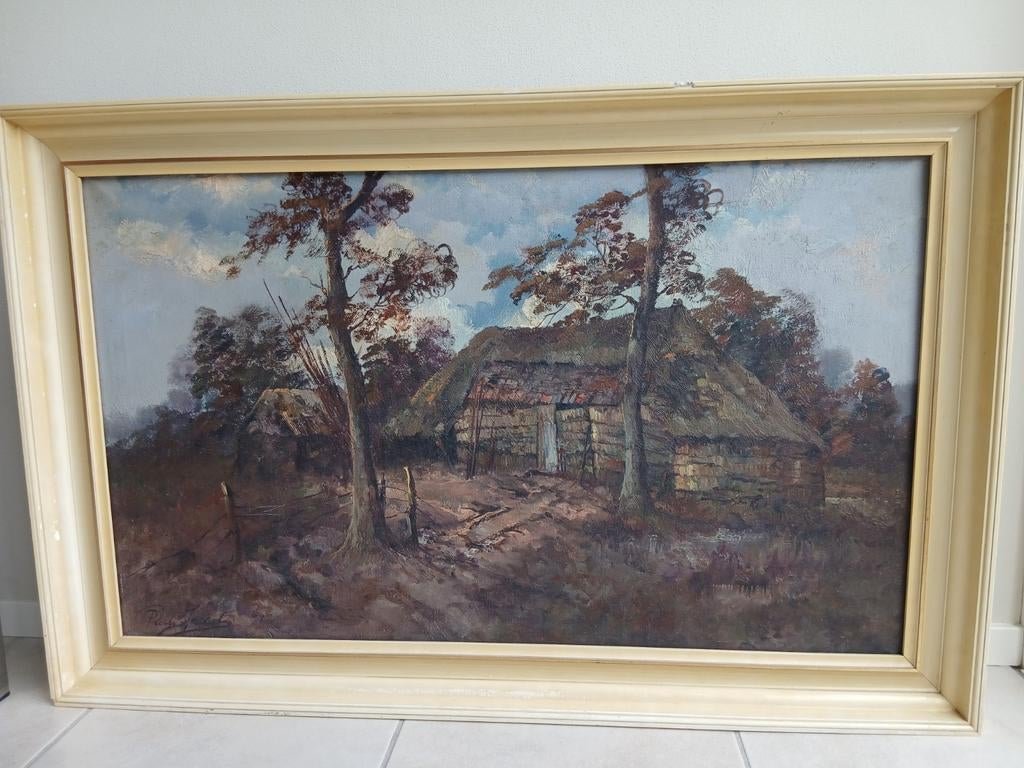 4 grote olieverf schilderijen Pierre Jacobs, Antiek en Kunst, Kunst | Schilderijen | Klassiek, Ophalen of Verzenden