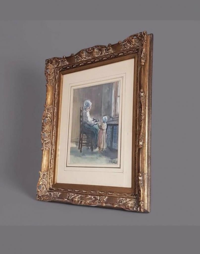 Origineel werk van Hollandse meesterschilder G.J.Sijthoff., Ophalen of Verzenden