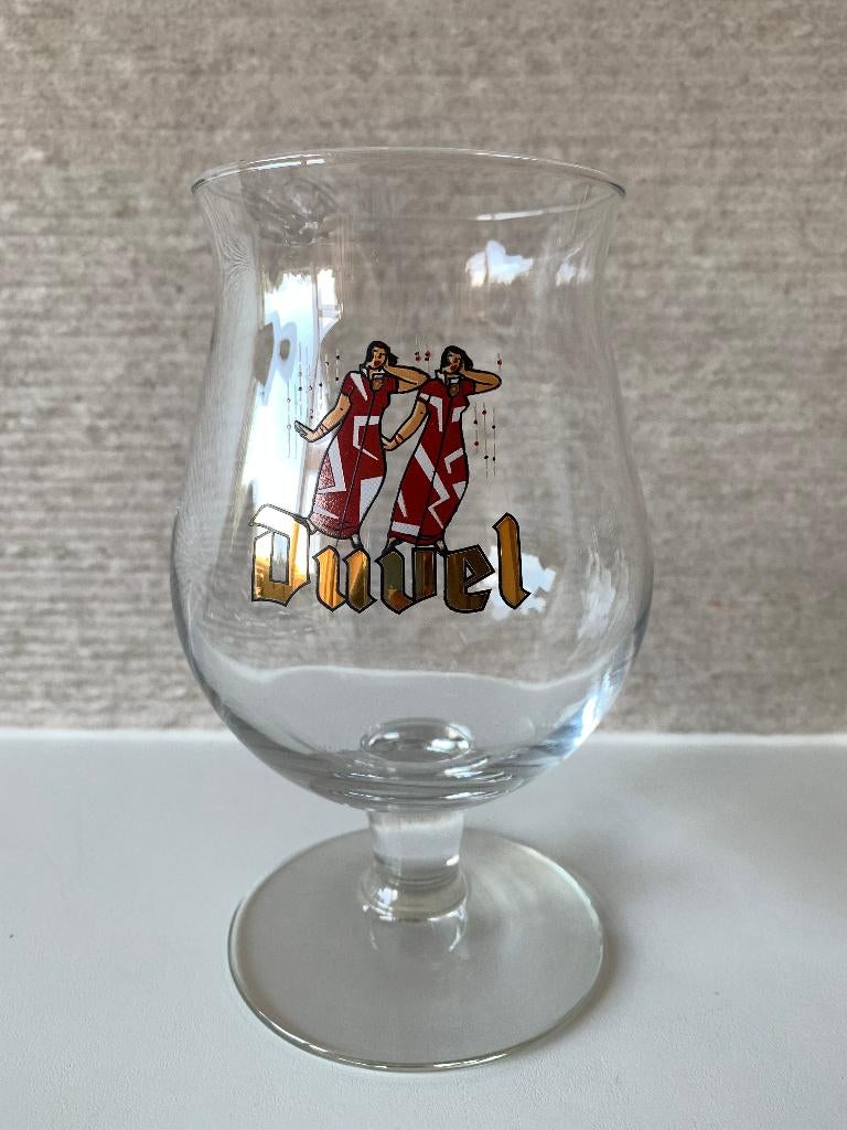 Duvel glas zingende dansende dames Jaarglas 2004, Ophalen of Verzenden, Zo goed als nieuw, Glas of Glazen, Duvel