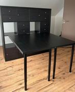 Laatste ikea kallax Linnmon BUREAU BLAD & Poten ZWART, Huis en Inrichting, Bureaus, Ophalen, Gebruikt, Bureau