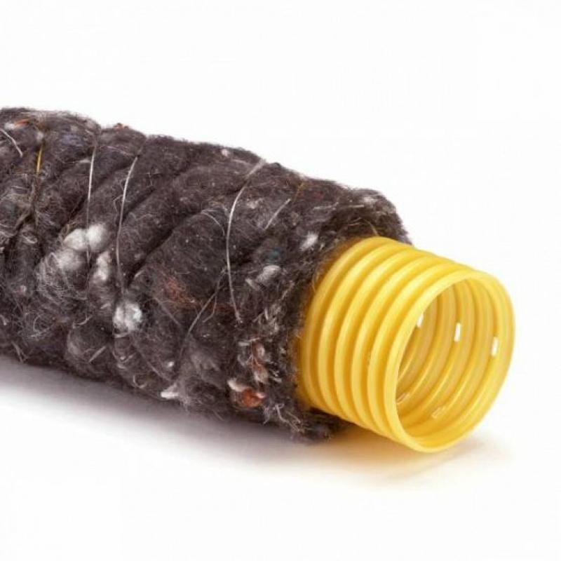 Drainage PP450 R=50 mtr € 110,- incl btw/afvoer/PVC buizen