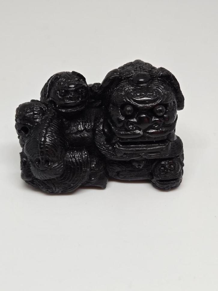 Netsuke Ebony Wood, Antiek en Kunst, Kunst | Beelden en Houtsnijwerken, Ophalen of Verzenden