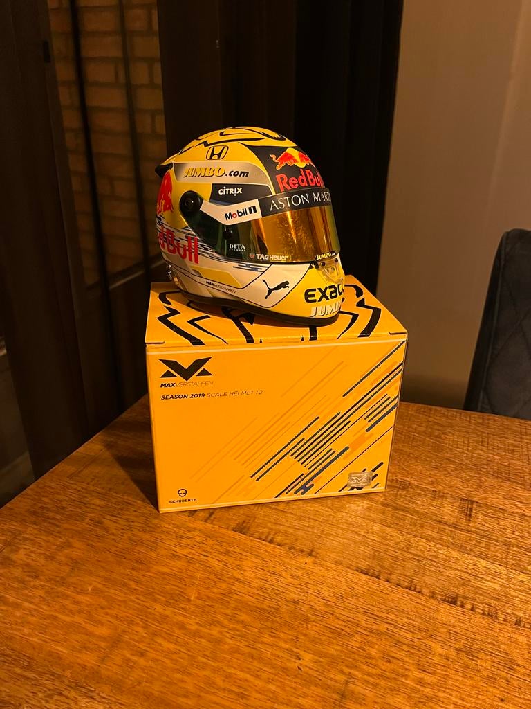 Max Verstappen Helm 1:2 Oostenrijk 2019, Ophalen of Verzenden, Zo goed als nieuw, Overige typen
