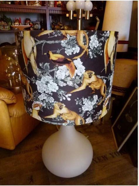 vintage Italiaanse vloerlamp - sideboard lamp mid-century, Huis en Inrichting, Lampen | Vloerlampen, Ophalen, Glas, Zo goed als nieuw