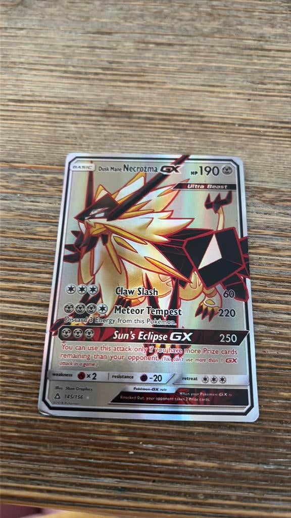 Pokemonkaart Dusk Mane Necrozma GX 190hp, Ophalen of Verzenden, Zo goed als nieuw