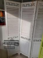 Brocante kamerscherm wit - 2 stuks beschikbaar, Ophalen, Gebruikt