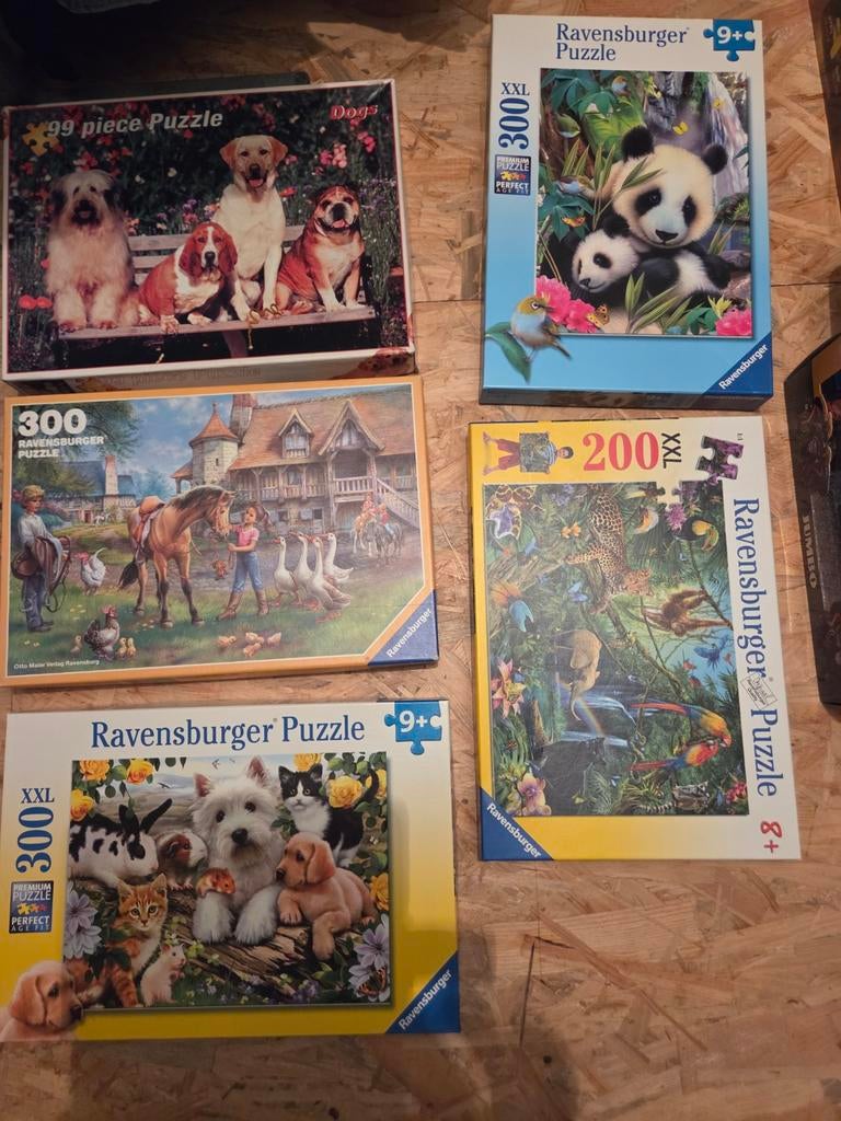 5 puzzels., Ophalen of Verzenden, 500 t/m 1500 stukjes, Zo goed als nieuw
