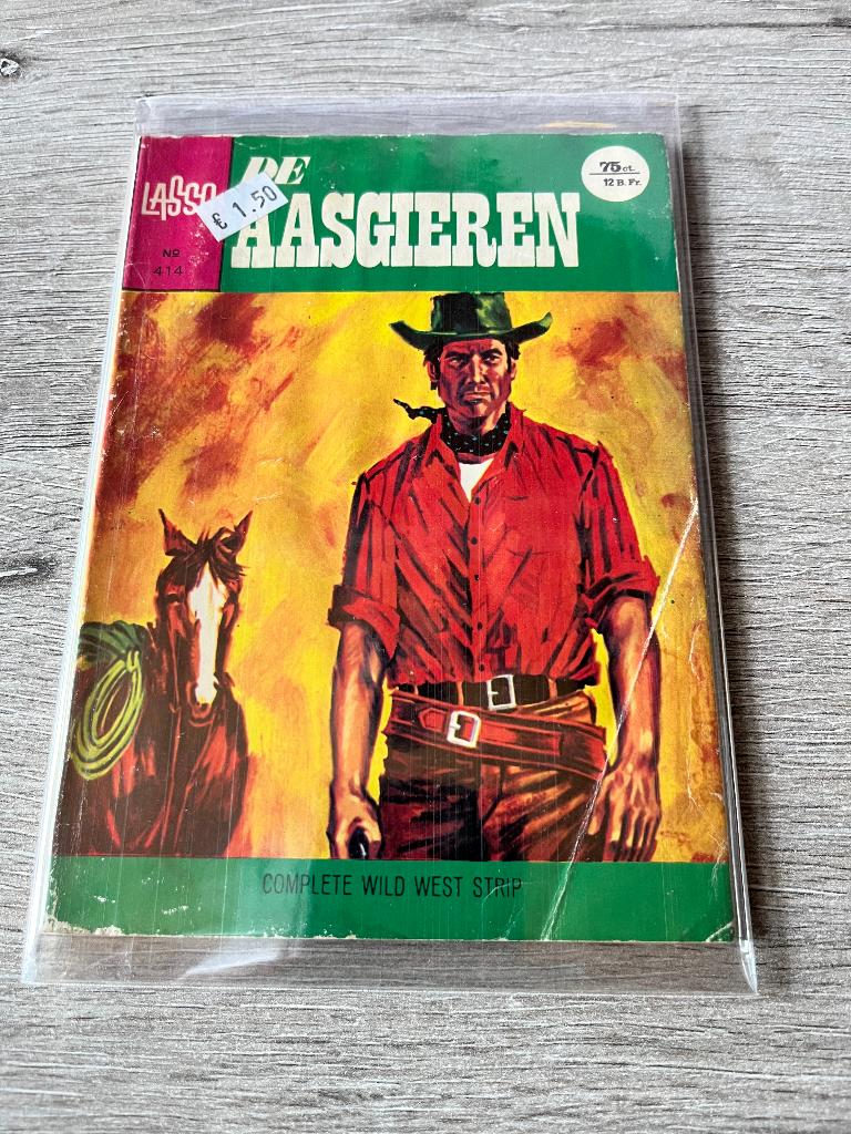 Lasso 414 De aasgieren, Eén stripboek, Ophalen of Verzenden, Gelezen
