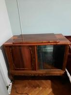 Klassieke houten kast met glazen schuifdeur, Ophalen of Verzenden