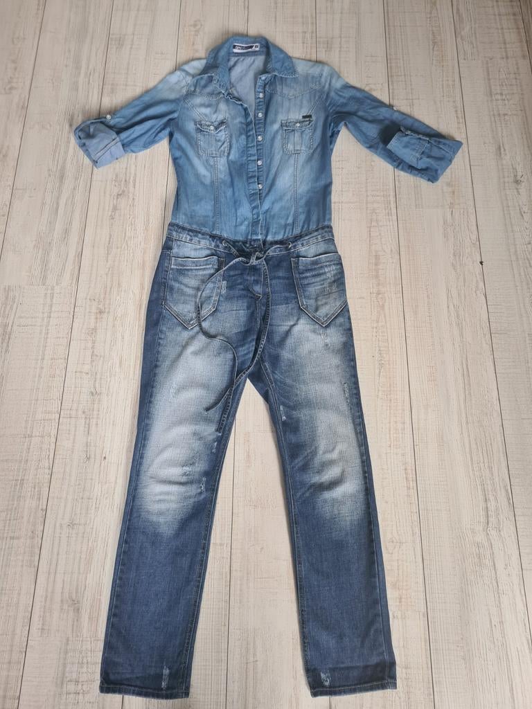 Stoer spijkerpak jumpsuit boiler suit van Ambika jeans mt M, Kleding | Dames, Jumpsuits, Blauw, Ophalen of Verzenden, Zo goed als nieuw