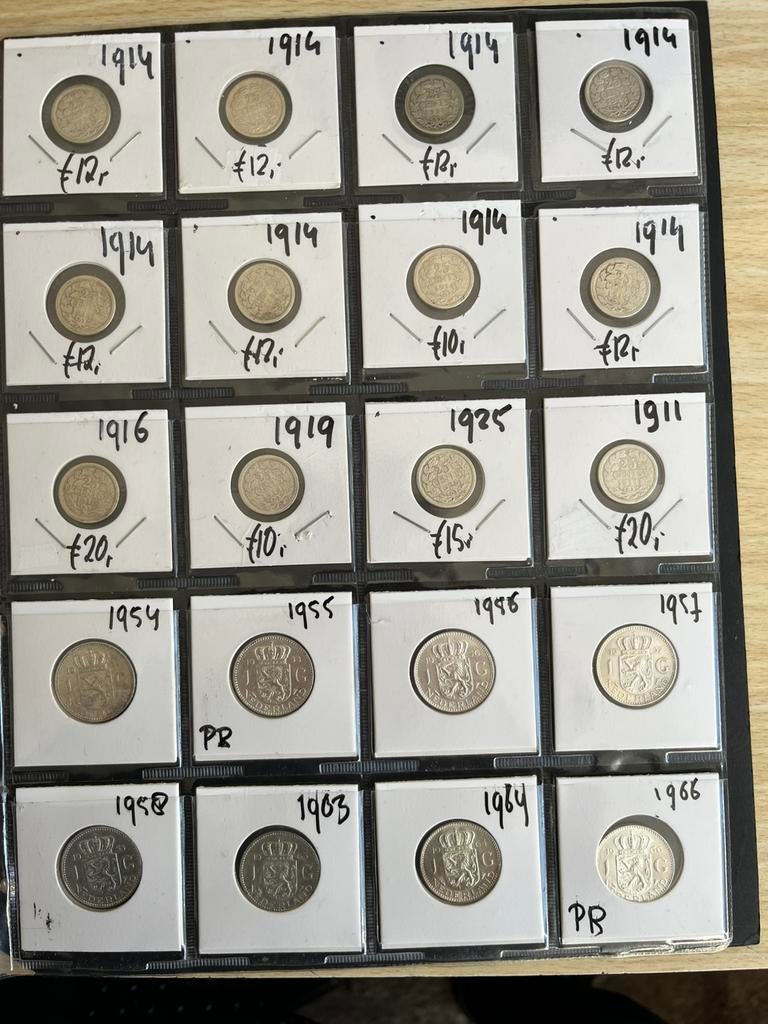 WILHELMINA 12X25 CENT+8 JULIANA ZILVEREN GULDENS, Postzegels en Munten, Munten | Nederland, Verzenden, Koningin Wilhelmina, Setje