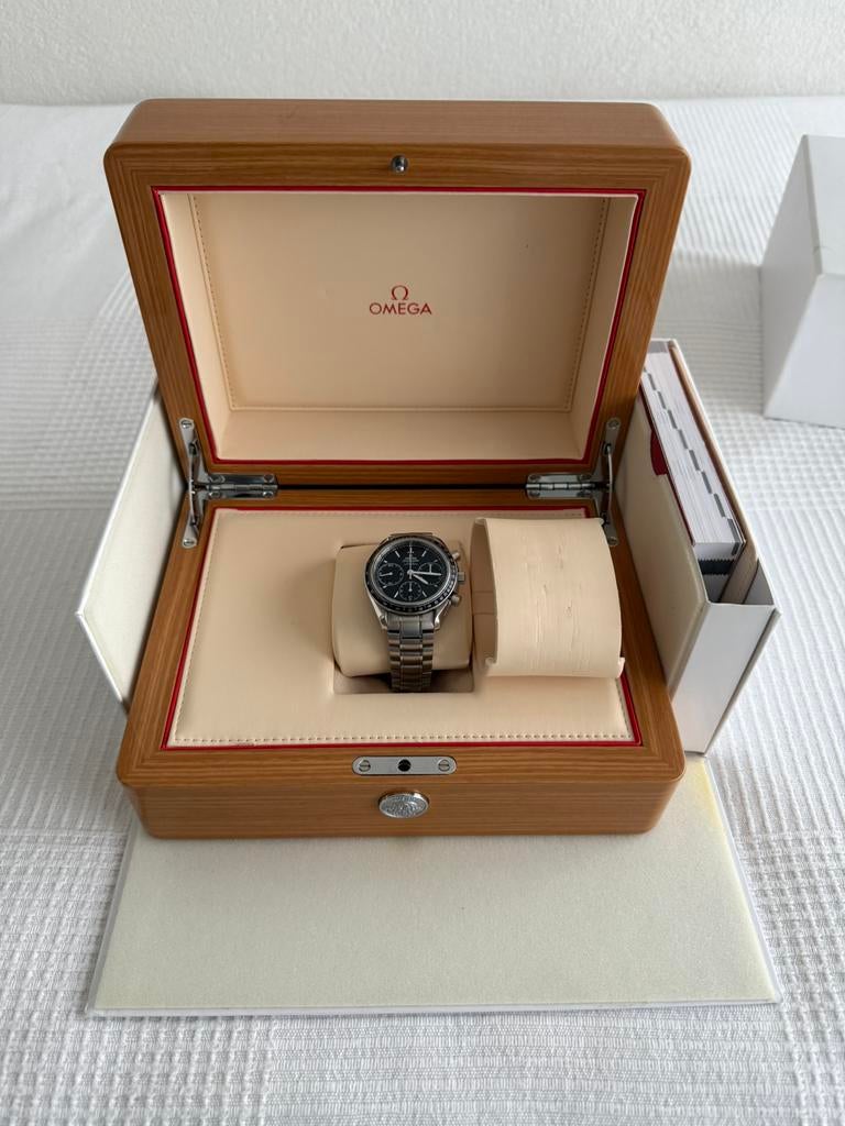 OMEGA SPEEDMASTER RACING FULL SET 40MM ZGAN IZGS, Ophalen of Verzenden, Zo goed als nieuw, Staal, Omega