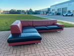 Montel Rood & Zwart  Leren Hoekbank -Gratis Levering NL & BE