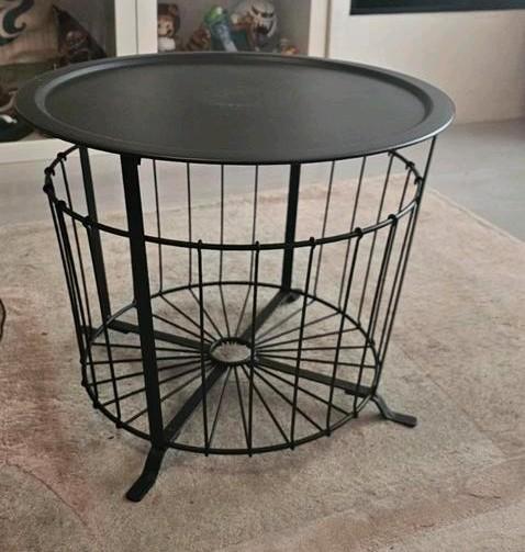 IKEA Gualöv Draadmand Tafel, Huis en Inrichting, Tafels | Bijzettafels, Zo goed als nieuw, Rond, Minder dan 45 cm, Minder dan 55 cm