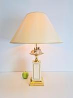 Vintage le dauphin messing kristal tafellamp '70 regency, N, Ophalen of Verzenden, Vintage regency, Minder dan 50 cm