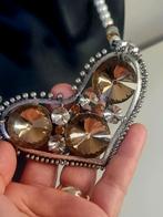 Schitterend ketting met swarovski kristallen hart, Ophalen of Verzenden, Zo goed als nieuw