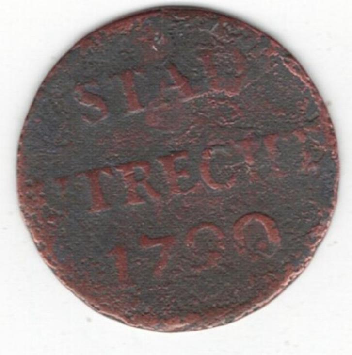 25-2167 Utrecht 1 duit 1790, Postzegels en Munten, Munten | Nederland, Losse munt, Overige waardes, Vóór koninkrijk, Verzenden