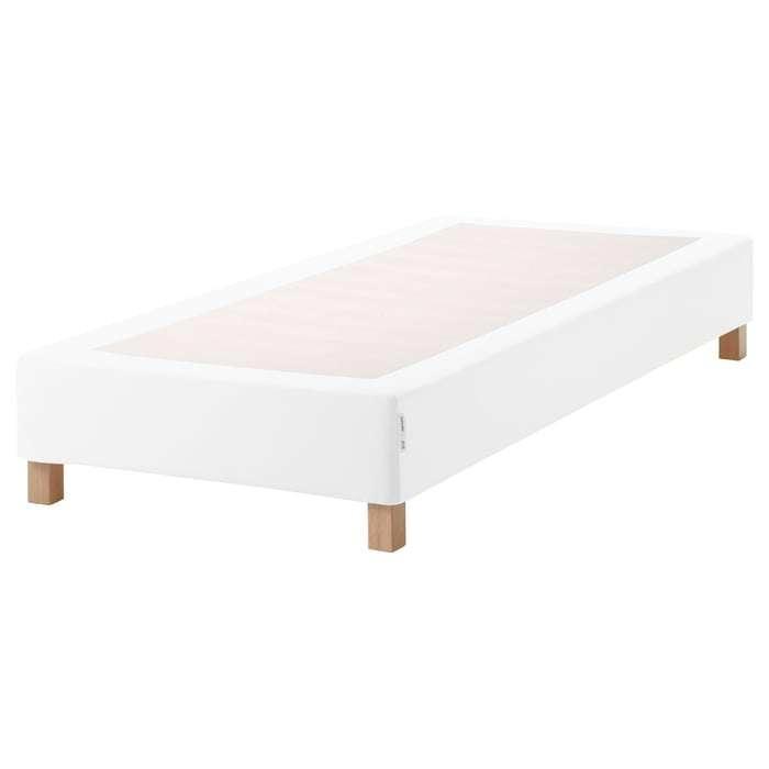 Ikea "Espevar" boxspring onderstel, Huis en Inrichting, Slaapkamer | Bedden, Gebruikt, Eenpersoons, 90 cm, 200 cm, Hout, Wit, Ophalen